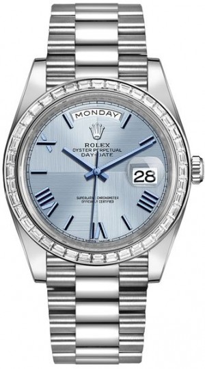 Rolex Day-Date 40 Ice Blue Dial Men's Watch 228396TBR