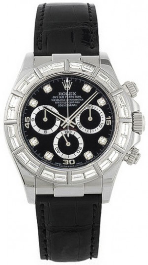 Rolex Cosmograph Daytona Black Diamond Dial Men's Watch 116589