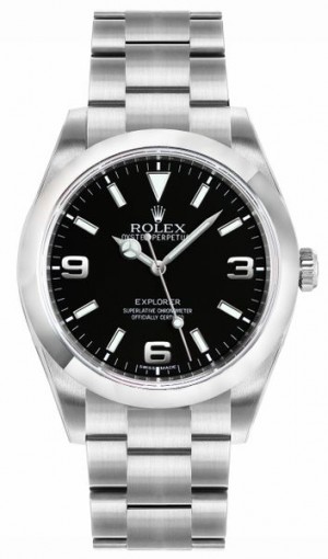 Rolex Explorer Black Dial Men's Watch 214270
