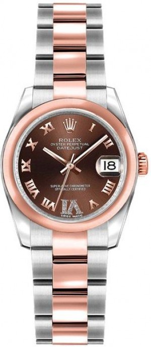 Rolex Lady-Datejust 26 Everose Gold & Steel Women's Watch 179161