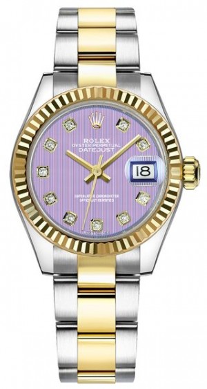 Rolex Lady-Datejust 28 Fluted Bezel Watch 279173