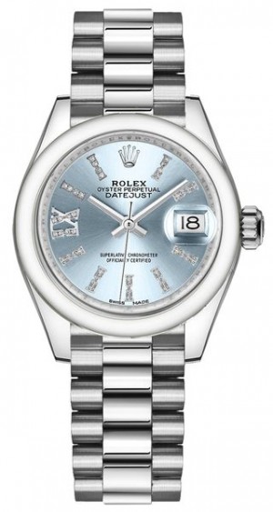 Rolex Lady-Datejust 28 Platinum Women’s Watch 279166