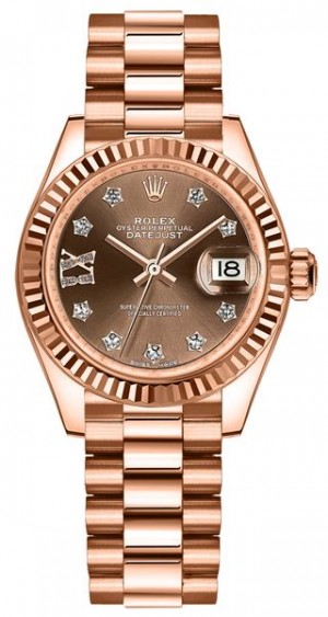 Rolex Lady-Datejust 28 President Bracelet Women's Watch 279175