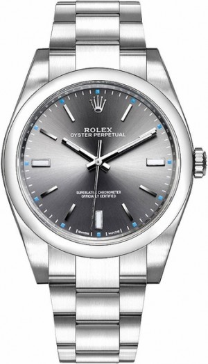 Rolex Oyster Perpetual 39 Dark Rhodium Men's Watch 114300