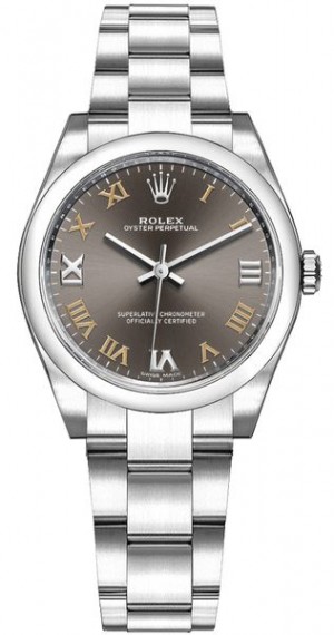 Rolex Oyster Perpetual 31 Dark Grey Dial Women's Watch 177200
