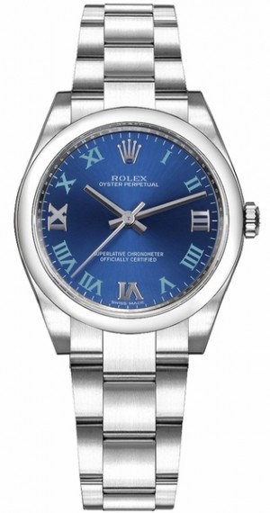 Rolex Oyster Perpetual 31 Blue Dial Womens Watch 177200