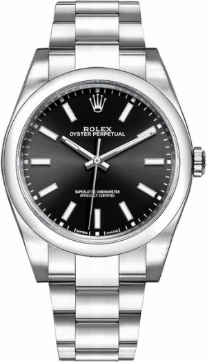 Rolex Oyster Perpetual 39 Black Dial Men's Watch 114300