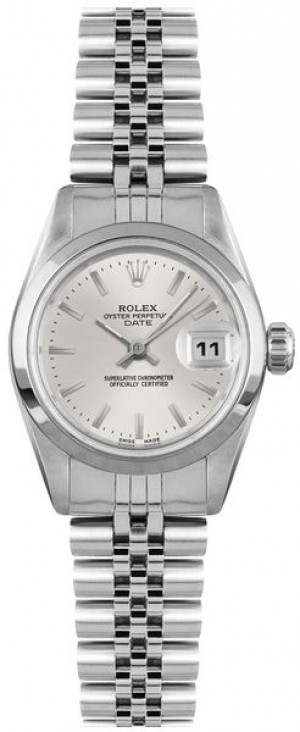 Rolex Oyster Perpetual Date 26 Silver Dial Women's Watch 79160