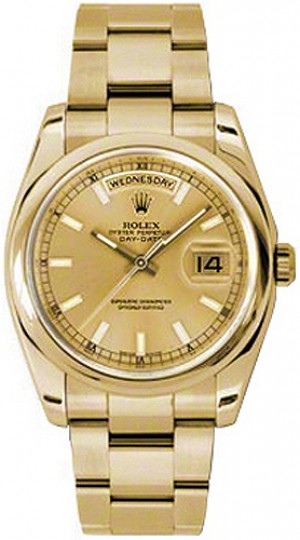 Rolex Day-Date 36 Oyster Bracelet Gold Watch 118208