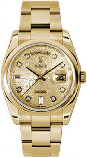 Rolex Day-Date 36 Oyster Bracelet Yellow Gold Watch 118208