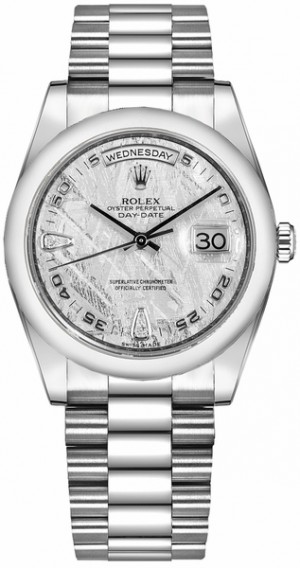 Rolex Day-Date 36 Solid 18K White Gold Men's Watch 118209