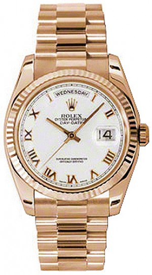 Rolex Day-Date 36 Men's Luxury Rose Gold Watch 118235