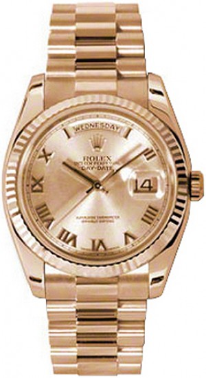 Rolex Day-Date 36 Rose Gold 18K Watch 118235