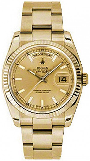 Rolex Day-Date 36 Luxury Men's Yellow Gold Watch 118238