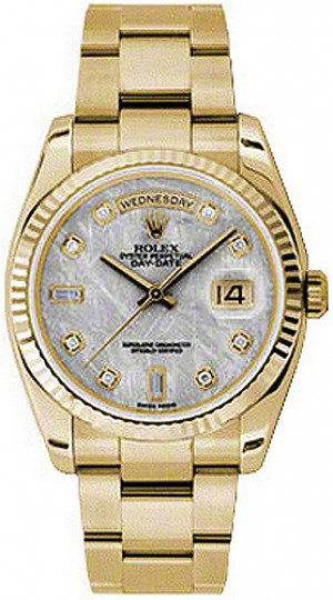 Rolex Day-Date 36 Swiss Yellow Gold Watch 118238
