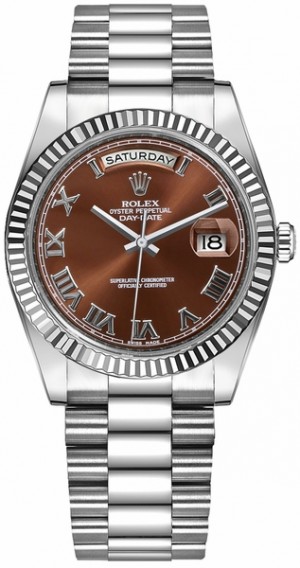 Rolex Day-Date 36 White Gold Automatic Men's Watch 118239