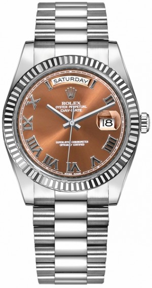 Rolex Day-Date 36 White Gold President Bracelet Watch 118239