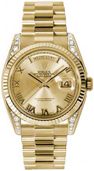 Rolex Day-Date 36 Yellow Gold Watch 118338