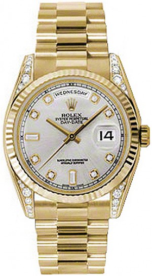 Rolex Day-Date 36 Diamond Gold Watch 118338