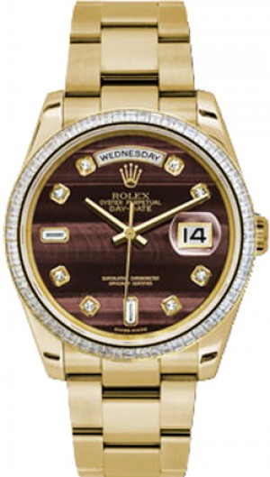 Rolex Day-Date 36 Diamond Gold Watch 118398