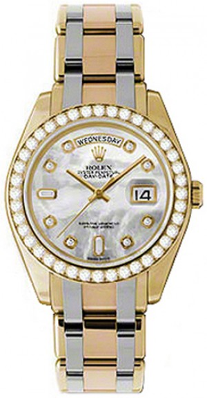 Rolex Day-Date Mother of Pearl Diamond Men's Watch 18948