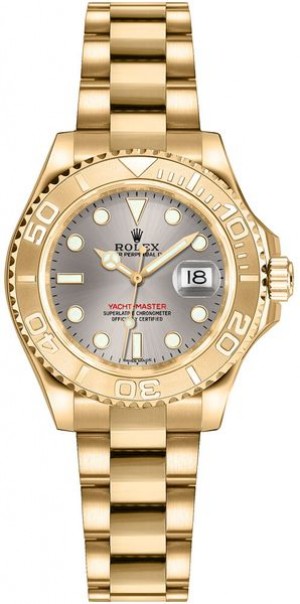 Rolex Yacht-Master 29 Women's Gold Watch 169628