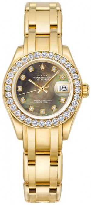 Rolex Pearlmaster Diamond Dial Women's Watch 80298