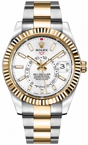 Rolex Sky-Dweller White Dial Men's Watch 326933