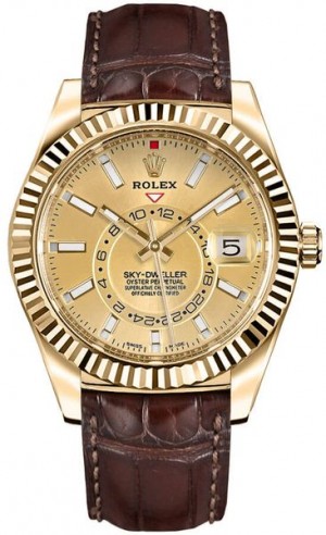 Rolex Sky-Dweller Yellow Gold Men's Watch 326138