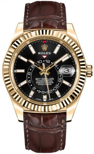 Rolex Sky-Dweller Black Dial Men's Watch 326138