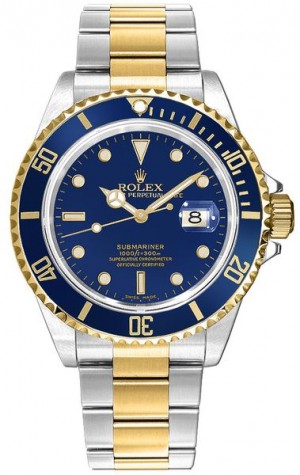 Rolex Submariner Date Blue Dial Men's Watch 16613LB