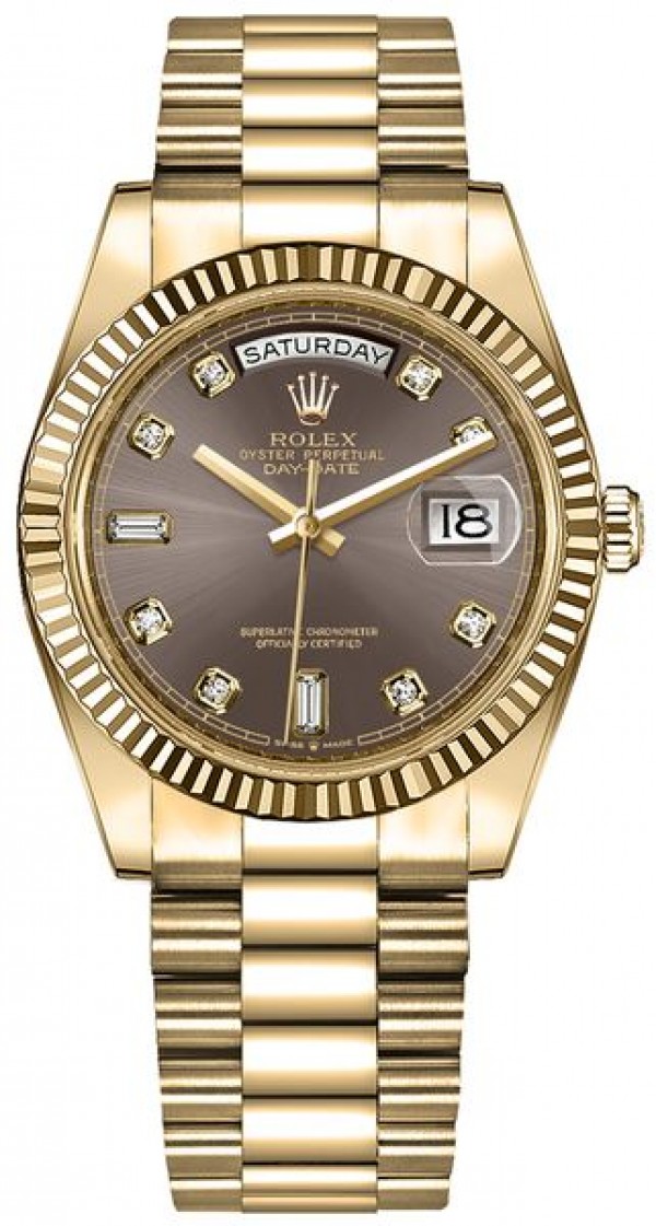 best fake Rolex Day Date 36 Dark Grey Dial Women s Watch 128238